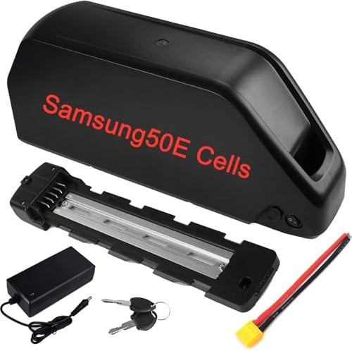 (UK Stock) 52V 25Ah Ebike Battery Samsung50ECells 1300Wh Lithium Ion Battery with Charger and 40A BMS Fit for 250W/300W/350W/500W/700W/1000W/1500W Motor