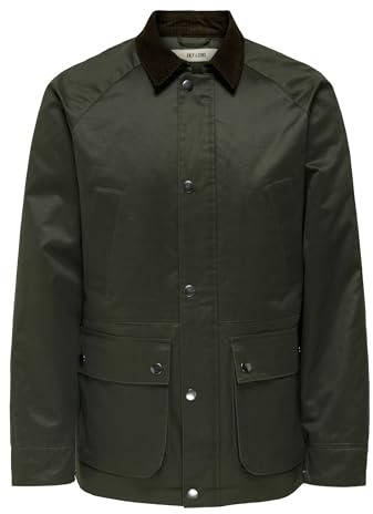 Only & Sons Onsbob Waxed Jacket Otw Onsbob - Giacca cerata Otw Uomo (Pacco da 1)