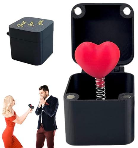 DLAIUSMALL Lustige Geschenke, Gag Geschenke, Rotes Liebesherz in Einer Box, Gag Geschenke Lustige Erwachsene, Lustige weiße Elefant Geschenke für Erwachsene, Männer Frauen