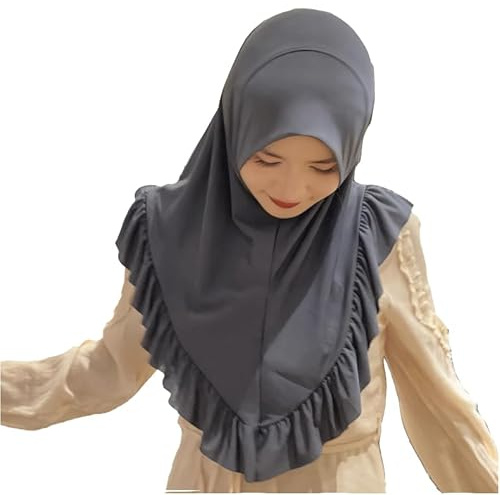 Muslimische Hijab-Dreieck-Kopfbedeckung für Damen, einteiliger Hijab für Frauen, arabische Amira, volle Abdeckung, Turban-Kappe, islamischer Schal, Anbetung, Kopfbedeckung, langer Ramadan-Kopfwickel,