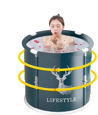 Familienbadezimmer – Freistehende Badewanne für den Außenbereich | faltbare japanische Badewanne für Erwachsene | Kalte -Badewanne für Sportler | Leichte faltbare Badewanne für Outd