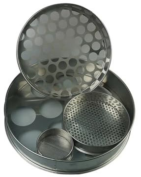 10cm Stainless Steel Round Mesh Sieve with 1mm 9.5mm Hole 304 Grade 1pc