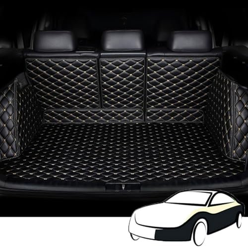 YUUSA Funda Maletero Coche para Audi Q7 e-Tron 2016-2018, Cobertura Completa Impermeable Antideslizante Antimanchas Bandeja Forro Protector,B Black Beige