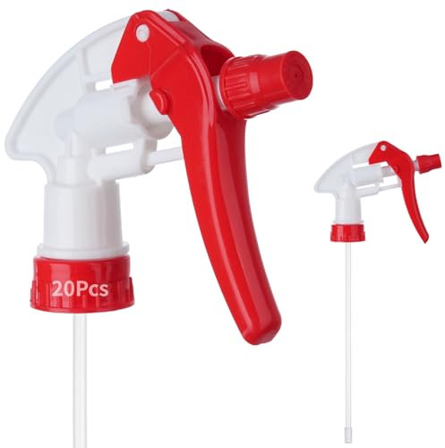 YOFAPA 20 PCS Replacement Trigger Sprayer Nozzles, Chemical Resistant Spray Head Replacement Part, Plastic Spray Bottles Connectors for Garden Horticulture House Cleaning
