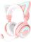 YOWU Casque de jeu RVB 4GS avec microphone HD à clipser et réduction active du bruit (rose)
