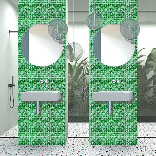 SEEHA Pegatinas for Azulejos de mármol Verde Esmeralda, Autoadhesivas, for Pared, de Vinilo, Resistentes al Agua, for decoración de Muebles, for Cocina y baño.(10 Pcs/20x20cm)