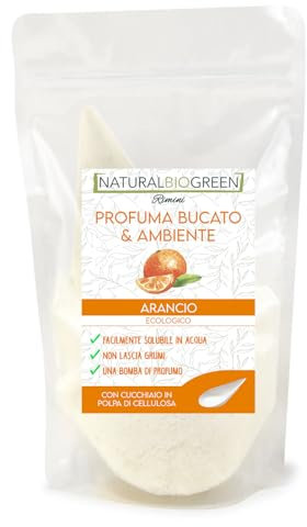 Naturalbiogreen Perfume para la colada y el ambiente en polvo ecológico naranja, 200 g