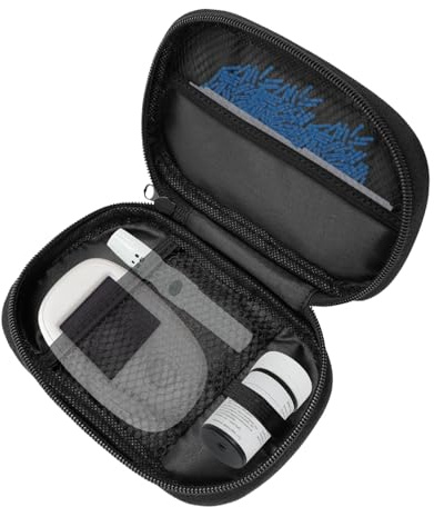 JDVBDNK Diabetes Supply Case, Diabetic Organizer Carrying Bag Kit, Portable Blood Glucose Meter Storage Bag, Diabete Travel Bag Glucometer Kit Blood Sugar Monitor Case