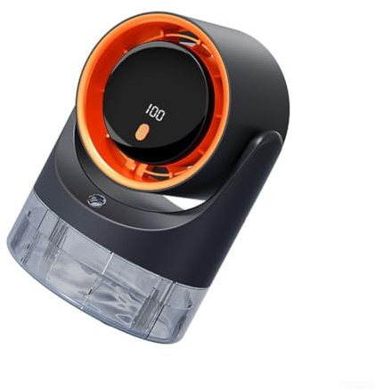 Climatiseur portable, 100 vitesses, 4,5 W, économe en énergie avec réservoir d'eau de 450 ml et alimentation de type C pour chambre, bureau, camping, voiture (gris)