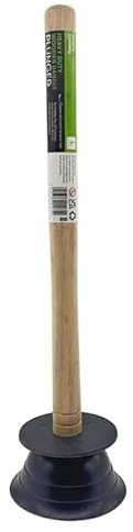 All-Purpose Plunger with Wooden Handle – Heavy Duty, Powerful Suction for Kitchen, Bathroom & General Drains (MEDIUM)