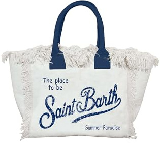 Saint Barth Mc2 Donna Borsa A Mano Cotone COL0001-Bianco