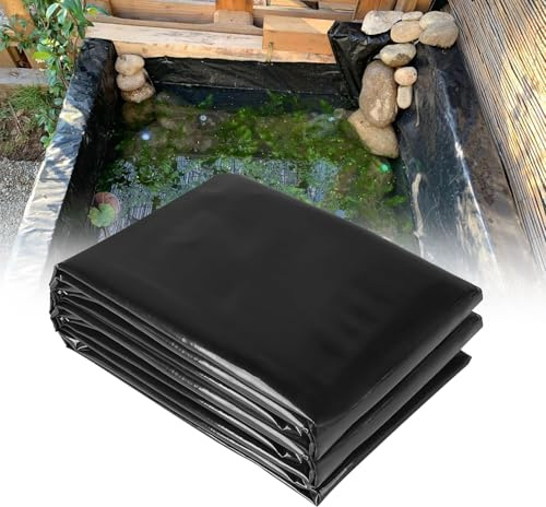 Junvstor 3x4m 4x5m 6x7m 8x10m 10x12m Revestimiento Estanque, Membrana de Piscina Impermeable Flexible y Duradera Peces o Koi, Revestimiento Estanque Cascada Lona Estanque Jardines Acuáticos(6x6m)