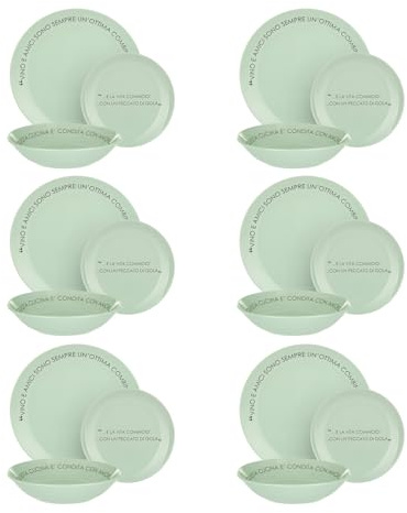 Servizio 18 piatti ceramica salvia Quotes