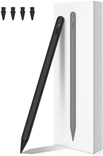 iPencil 2. Generation für ipad 2018-2025, Magnetische drahtlose Aufladung Stift für ipad Mit Handfläche Ablehnung& Neigung, Stylus Pen für iPad 6/7/8/9/10, Mini 5/6, Air 3/4/5 M2 M3, Pro 11 &12.9 M4