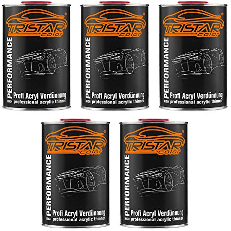 TRISTARcolor 5 Liter 1K / 2K Acrylverdünner Acrylverdünnung für Autolack Basislack Klarlack Grundierung