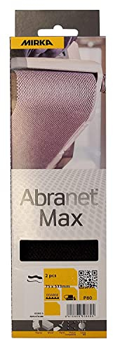 Mirka Abranet Max banda de lijado 75x533mm / grano P80 / 2 piezas para lijadoras manuales lijadora de banda manual