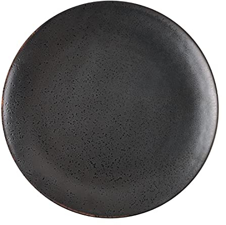 Olympia Assiette plate ronde Fusion 203 mm/8 pouces (lot de 6), Noir/Anthracite, Petites Assiettes, DR087