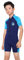 Cressi Little Shark Jr Shorty 2mm - Kurzarm Neoprenanzug für Kinder,Blau/Hellblau, 3/4 Jahre