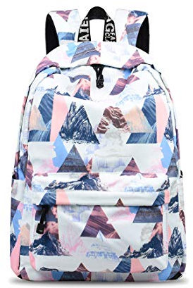 Mädchen Schulrucksack Modischer Freizeitrucksack für Frauen Teenager Jungen Wasserdicht Tasche Schulranzen Tagesrucksack mit Laptopfach Berg