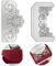 VINFUTUR 2Stk Stanzschablone Grußkarte Metall Prägeschablonen Stanzmaschine Stanzformen Schneiden für DIY Hochzeitkarte Party Einladung Karten Umschlag Scrapbooking Sammelalbum Deko Rose Cutting Dies