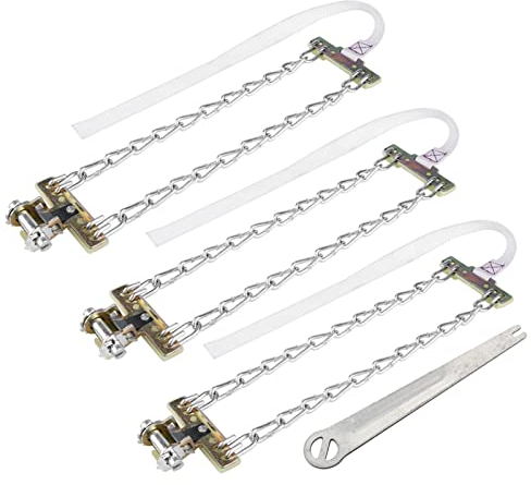 Reifen Schneekette, Fydun 3pcs Gummi Reifen Gleitschutzstahlketten Schnee Schlamm Auto Sicherheits Gummireifen Clip Onkette für Auto LKW SUV(L)