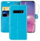 MONASAY Galaxy S10 Wallet Case, 6.1 inch [Included Screen Protector] Flip Folio Leather Cell Phone Cover with Credit Card Holder for Samsung Galaxy S10,Light blue