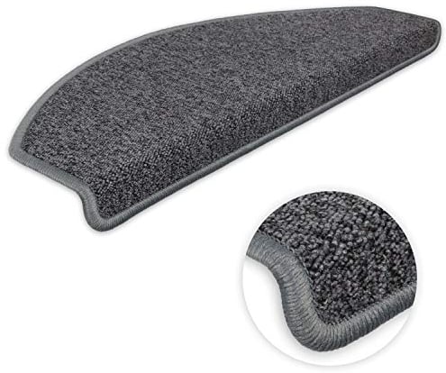 Kettelservice-Metzker Stufenmatte Treppenmatte Vorwerk Durango Halbrund Dunkelgrau 1 Stück