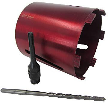 152mm 6 Dry Diamond Drilling Core Drill Bit Turbo Segments with SDS Arbour & Drill Bit