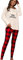 EFOFEI Damen Pyjamas Für Damen Set Weihnachten Bedruckt Langarm Nachtwäsche Tie Dye Nachtwäsche Sets Loungewear PJs 2 Stück Trainingsanzug Weiß 3XL
