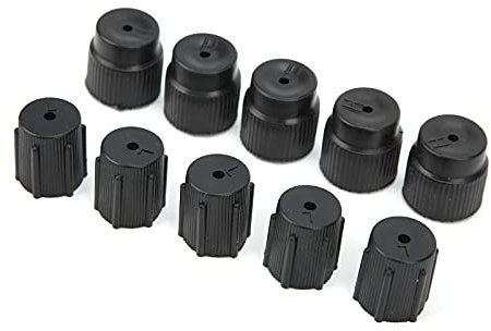 10 Pièces Kit de Noyau de Valve de Climatisation Couverture de Service de Climatisation Universelle Réparation A/C Premium Protection du Port de de Réfrigérant avec ABS pour