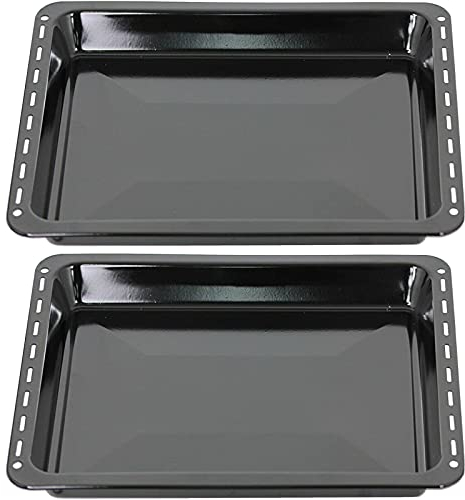 Spares2go, Teglia Rettangolare da Forno Compatibile con Forno Indesit (455 mm x 370 mm, Confezione da 2)