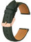 BISONSTRAP Uhrenarmbänder mit Schnellverschluss,Textur Leder Uhrenarmband für Herren und Damen,18mm,Dunkelgrün,Roségoldene Schnalle