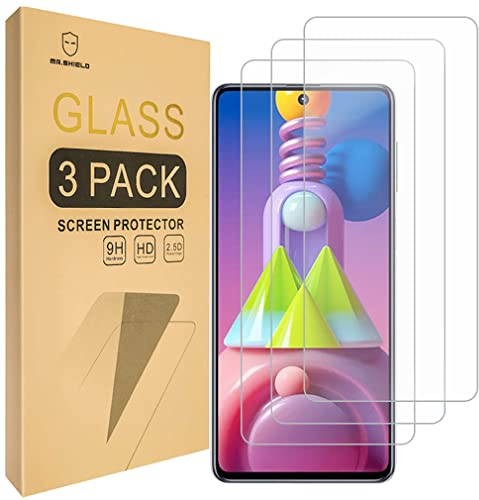Mr.Shield Schutzfolie für Samsung Galaxy M51 3-Stück Schutzglas | Schutzglasfolie 9H Härte, HD Klare Displayschutzfolie