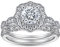Musihy Ring Damen, 925 Silber Ringe Blumen Zwei Ring Set Weißgold Ring Set Ringgröße 57 (18.1)