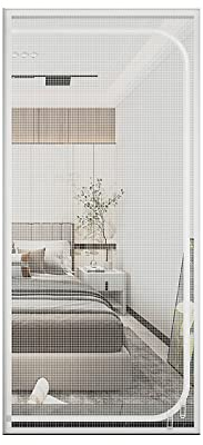 FAMKIT Katzengitter Tür Katze Kratzfest Moskitonetz Fliegengitter Tür mit Reißverschluss für Terrasse, Küche, Schlafzimmer