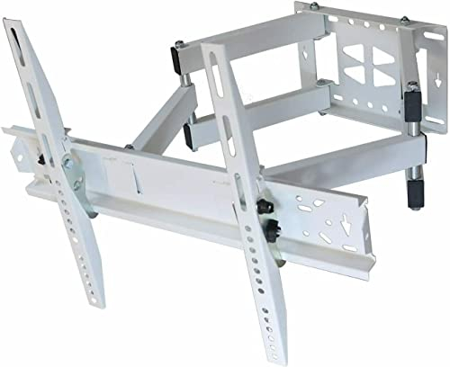 Keton TV Wandhalterung, Schwenkbare Halterung Neigbar für 39-65 Zoll Flach & Curved Fernseher, Gaming Monitore Halterung bis zu 40KG max VES 400x400mm Schwarz Grau oder Weiss (weiß)