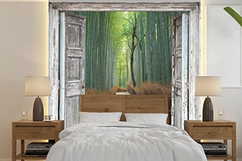 MuchoWow Papier peint Bambou - Japon - Vue - Forêt Papier peint photo 350x350 cm Papier peint imprimé