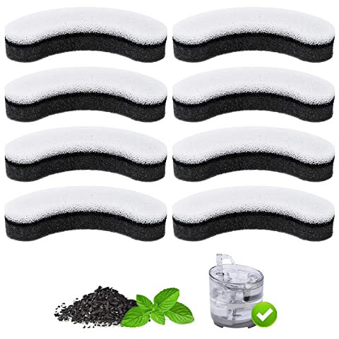 BFLICROY 8 Pack Cat Water Fountain Filters, Pet Water Fountain Filter Replacement for WF050 & WF100 Dog Water Dispenser, Carcon Cat Water Filter