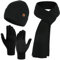 Kunyeah Mütze Schal Handschuhe Set Warm StrickmüTze Hut Lang Schal Touchscreen Handschuh Winter Accessoires für Herren Damen…