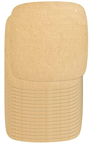 100 STK Pergamentpapier für Luftfritteuse Perforiert Backpapier Antihaft Dampfgarer Papier 8.5 Zoll Quadratisches Pergamentpapier für Air Fritteusen Dim Sum Papier Bambus Papier
