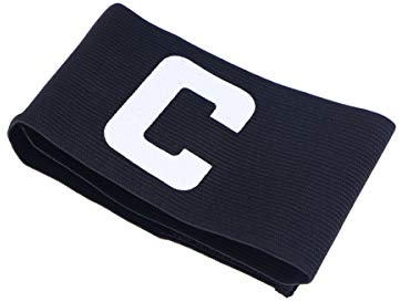 VANZACK Anschnallen Biergürtel Fussball Fußball-Kapitänsarmband C-Mark-Armband Verstellbares Sportarmband Balltraining Kapitänsband Zubehör 1 (Schwarz) Fußball Leuchtender Fussball