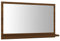 vidaXL Badspiegel, Spiegel Wandmontage, Wandspiegel für Badezimmer, Badezimmerspiegel Kosmetikspiegel Badmöbel, Braun Eichen-Optik Holzwerkstoff