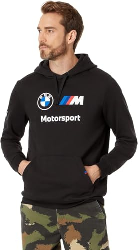 PUMA Herren BMW M Motorsport Essentials Fleece Hoodie Kapuzenpullover, Schwarz, XX-Large