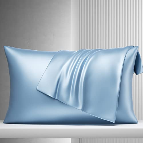 Kissenbezug aus 100 % reiner Maulbeerseide für Haar und Haut, 25 Momme 6A, hochwertige Fasern, Anti-Aging, Anti-Falten, kühlende Satin-Kissenbezüge mit verstecktem Reißverschluss, beste Geschenkidee,