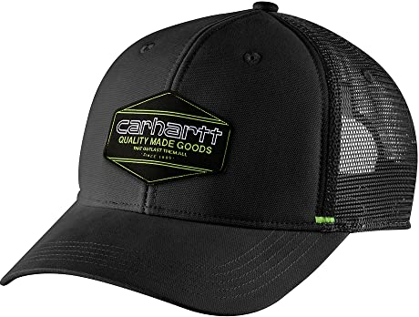 Carhartt Herren Canvas Mesh Back Quilty Patch Cap, Schwarz, Einheitsgröße