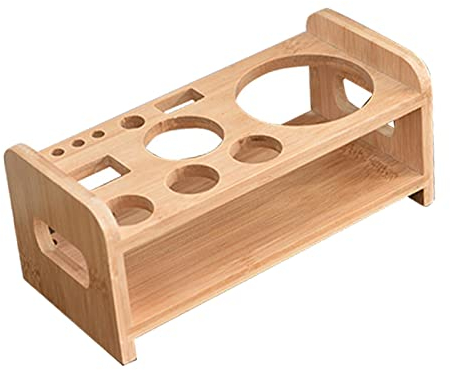 Gralara Bartending Tool Stand Cocktail Shakers Holder for Bar Tool Wooden Barware Drinkware Set Bartender Tool Holder Professional for Beginners