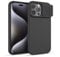 CloudValley for iPhone 15 Pro Max Case, Liquid Silicone Shockproof Slim Cases with Camera Cover, Anti-Scratch Inside Soft Microfiber Lining 6.7 Inch, Black