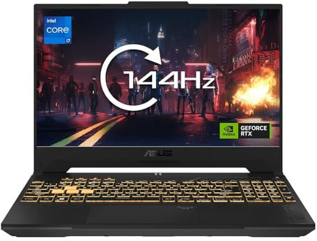 ASUS TUF Gaming FA507NV 15.6 Full HD 144Hz Gaming Laptop (AMD Ryzen 5-7535HS, NVIDIA GeForce RTX 4060 (140 TGP), 16GB RAM, 512GB PCIe SSD, Windows 11)