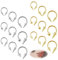 ZS 20G Spike Nasenringe Ohrstecker, 18G Edelstahl Spike Ohrstecker, 16G Septum Lippenringe Knorpel Tragus Helix Piercing Für Damen Herren (18 Stück 16g Septumringe)