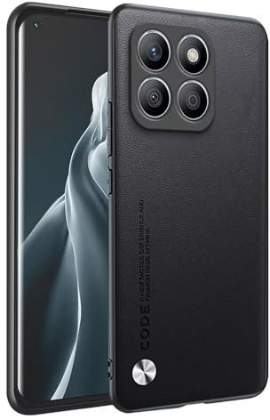 HONLEN Hülle für Honor X8b (6.7 Inches) Business Telefonhülle aus Leder mit Rückseite, Schwarz